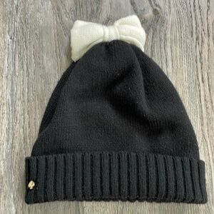 Kate Spade Women’s Hats Off Beanie with White Bow